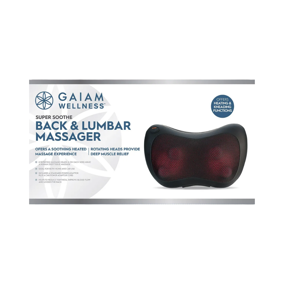 Gaiam Back & Lumbar Massager with Standard & Car Power Adaptor