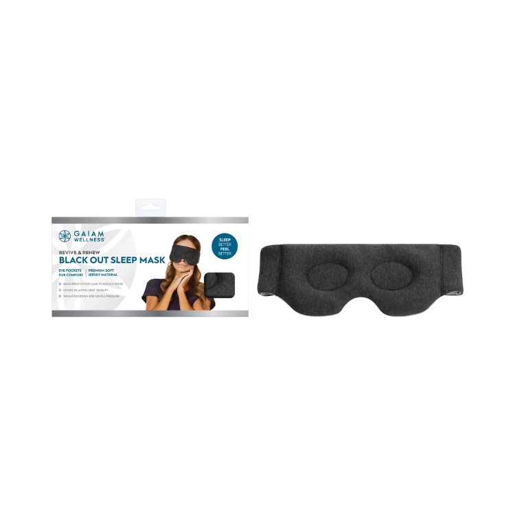 Gaiam Revive and Renew Black Out Sleep Mask