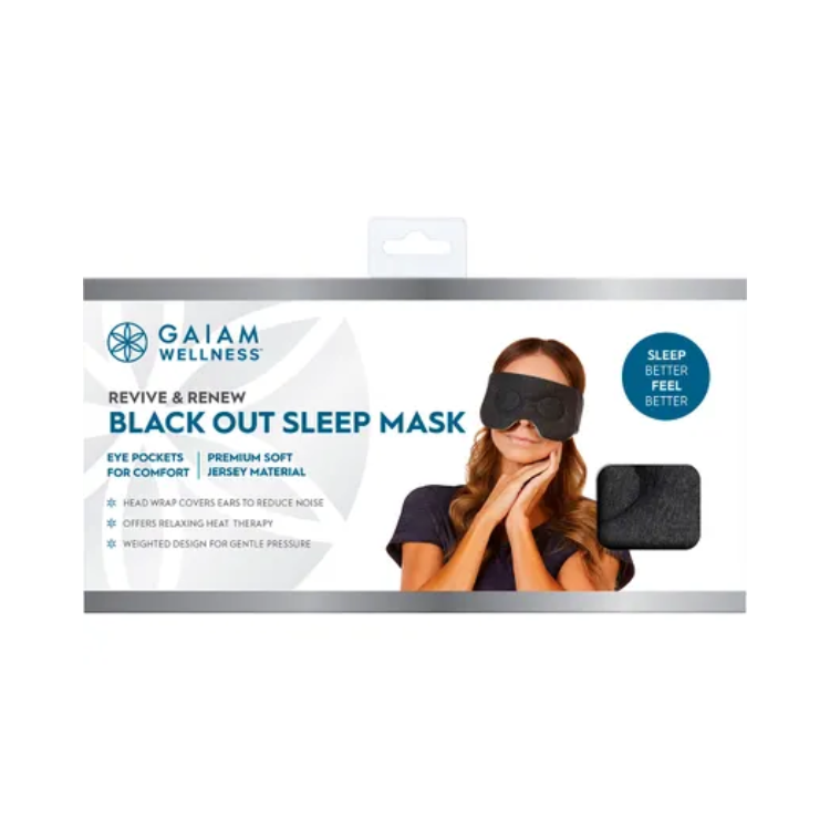 Gaiam Revive and Renew Black Out Sleep Mask