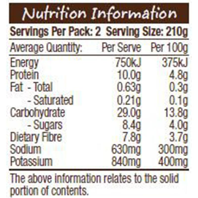 Global Organics Baked Beans In Tomato Sauce Organic 400g
