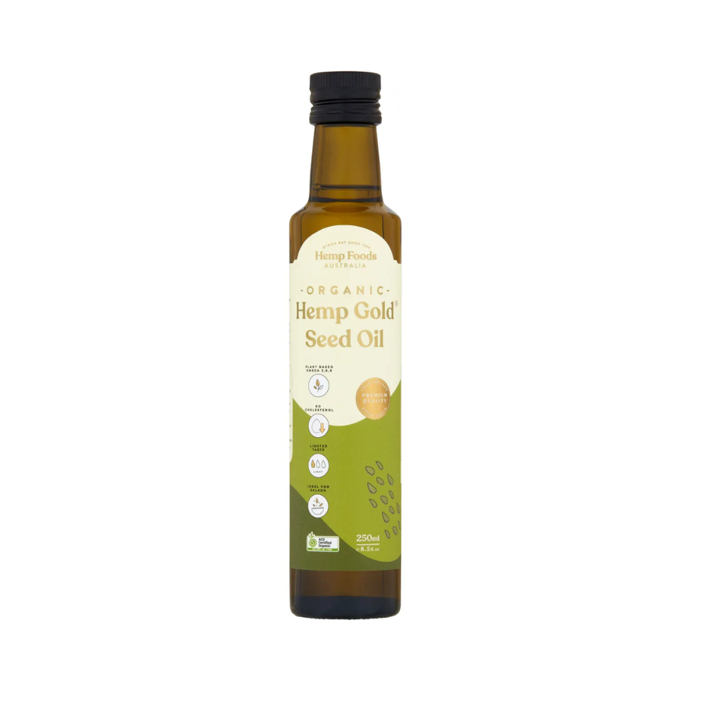 Hemp Foods Australia Organic Hemp Gold Seed Oil 250ml