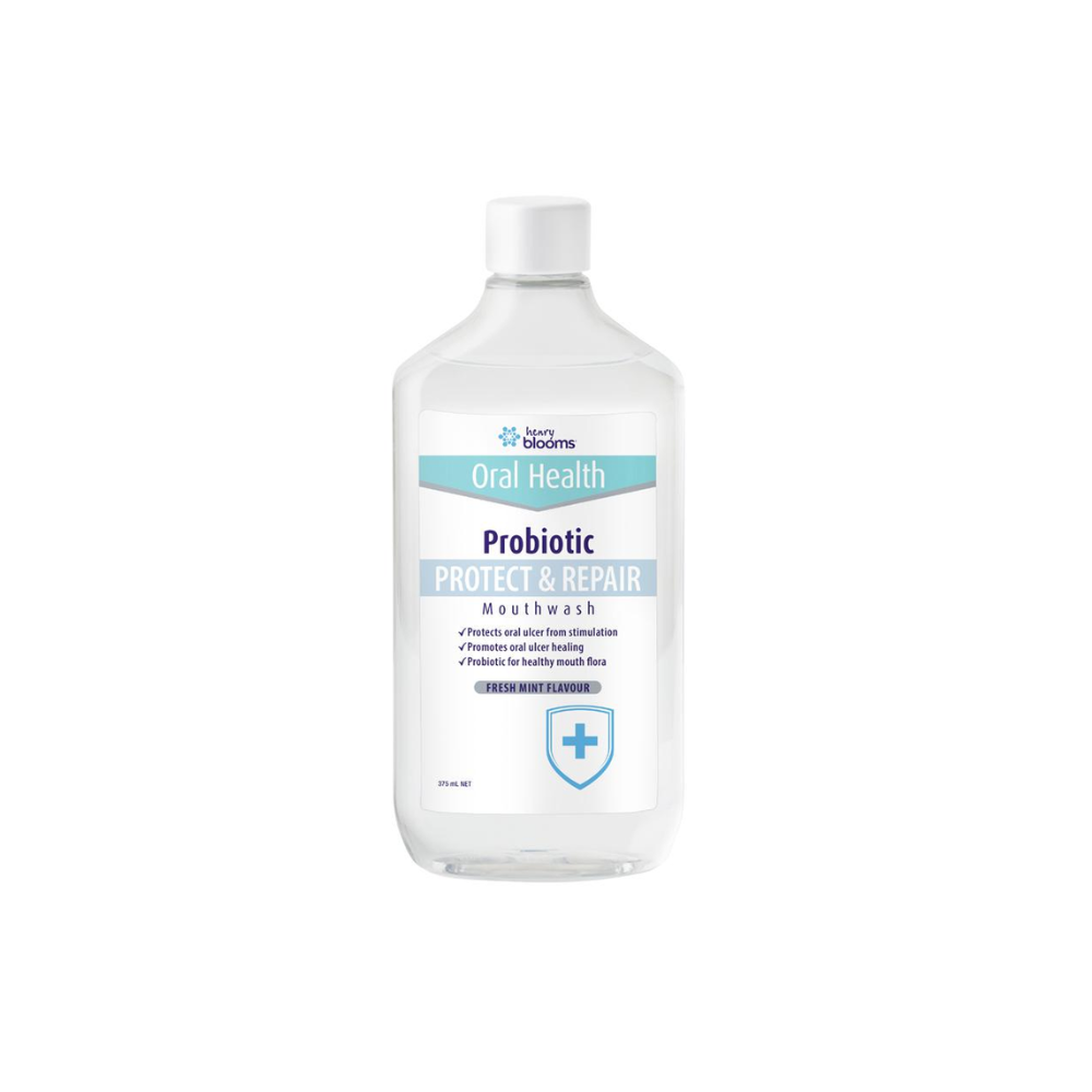 Henry Blooms Oral Health Probiotic Mouthwash Protect Repair Mint 375ml