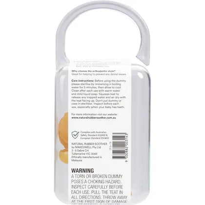 Natural Rubber Soothers Rounded Large 6 Months+ 2 Pack