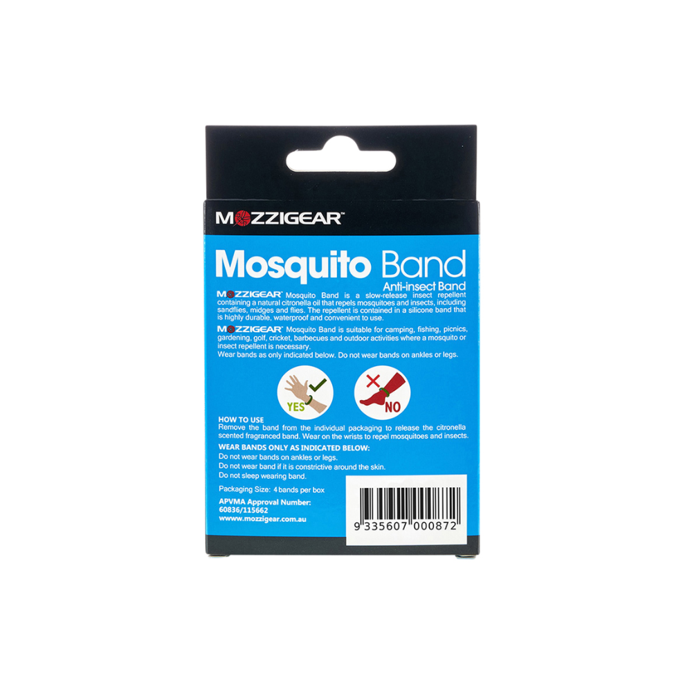 Mozzigear Mosquito Band Adults x4 Pack