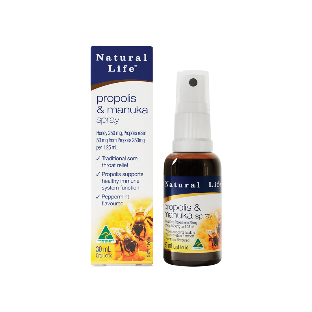 Natural Life Propolis & Manuka Honey Spray 30ml