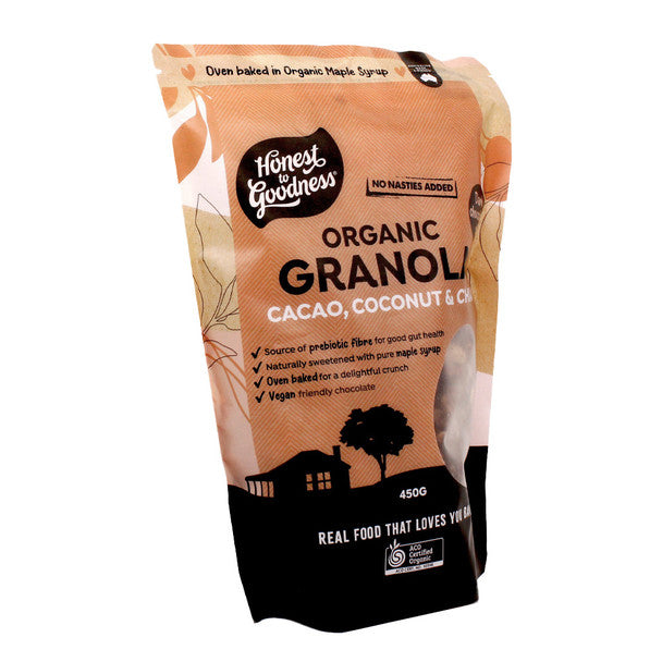 Honest to Goodness Organic Granola Cacao Coconut & Chia 450g