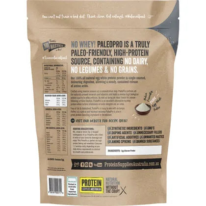 Protein Supplies Australia Paleo Pro Egg White Protein Unflavoured 400g