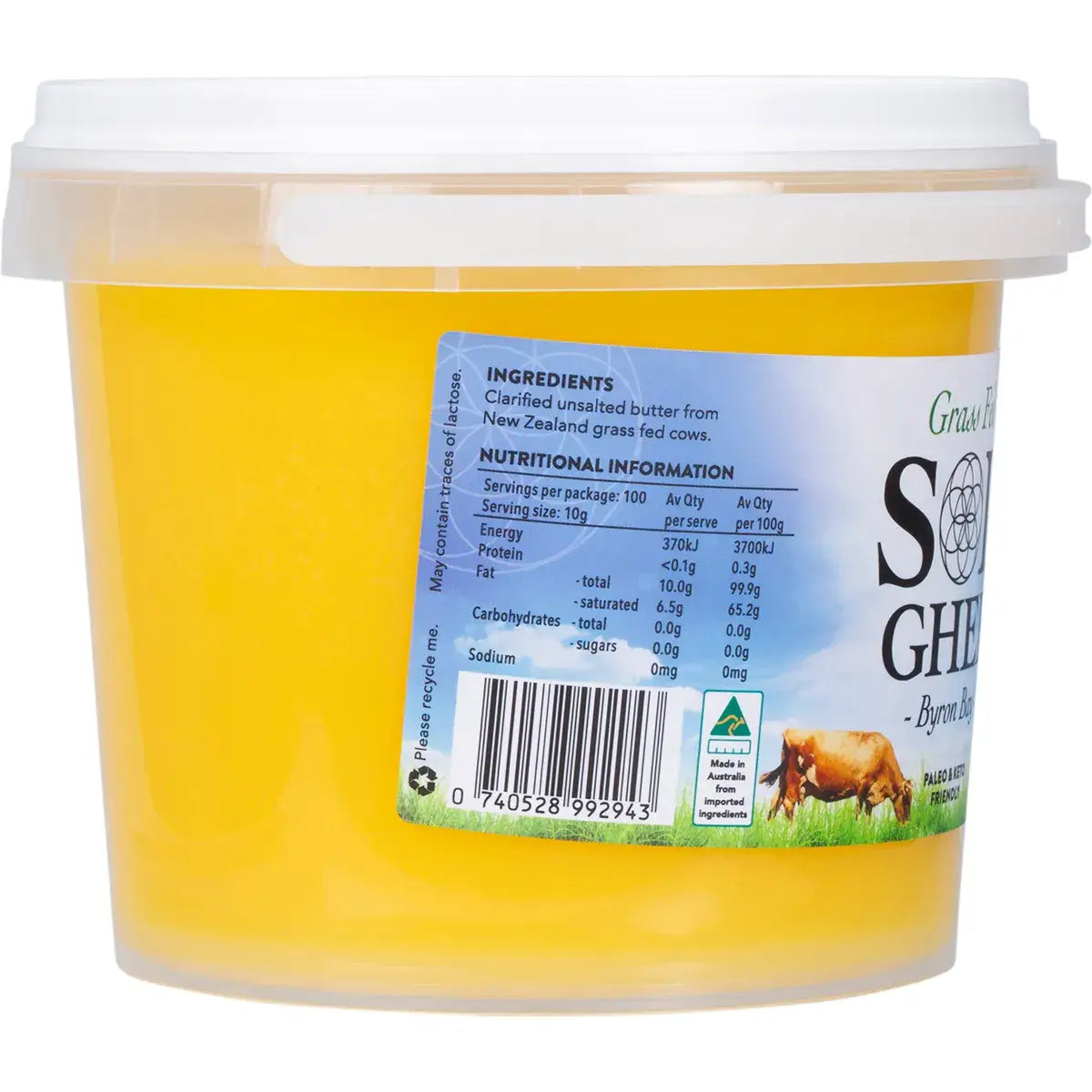Sol Organics Grass Fed Ghee 1kg