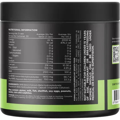 Switch Nutrition BHB Beta-Hydroxybutyrate 90 Capsules