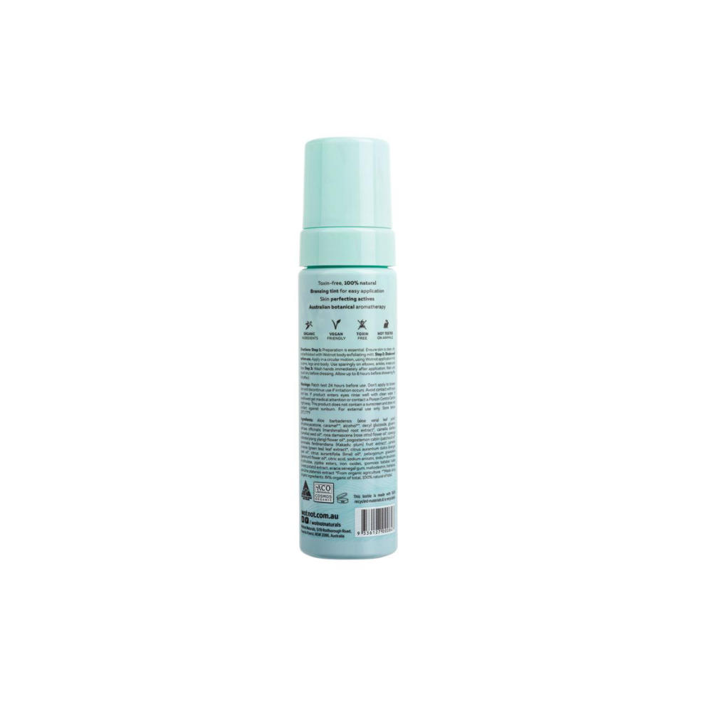 Wotnot Naturals Glow Certified Organic Tan Mousse Medium 150ml