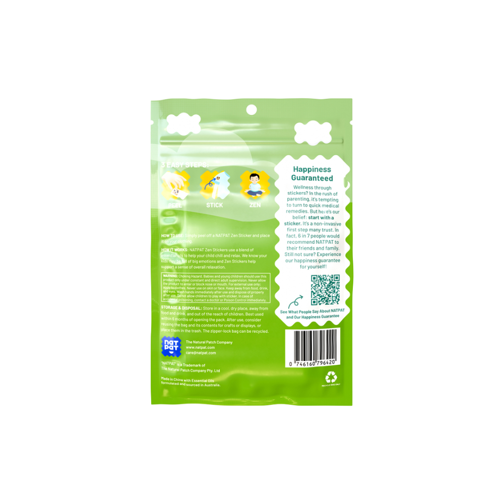 The Natural Patch Co Organic Zen Stickers (Mood Calming) 24 Pack