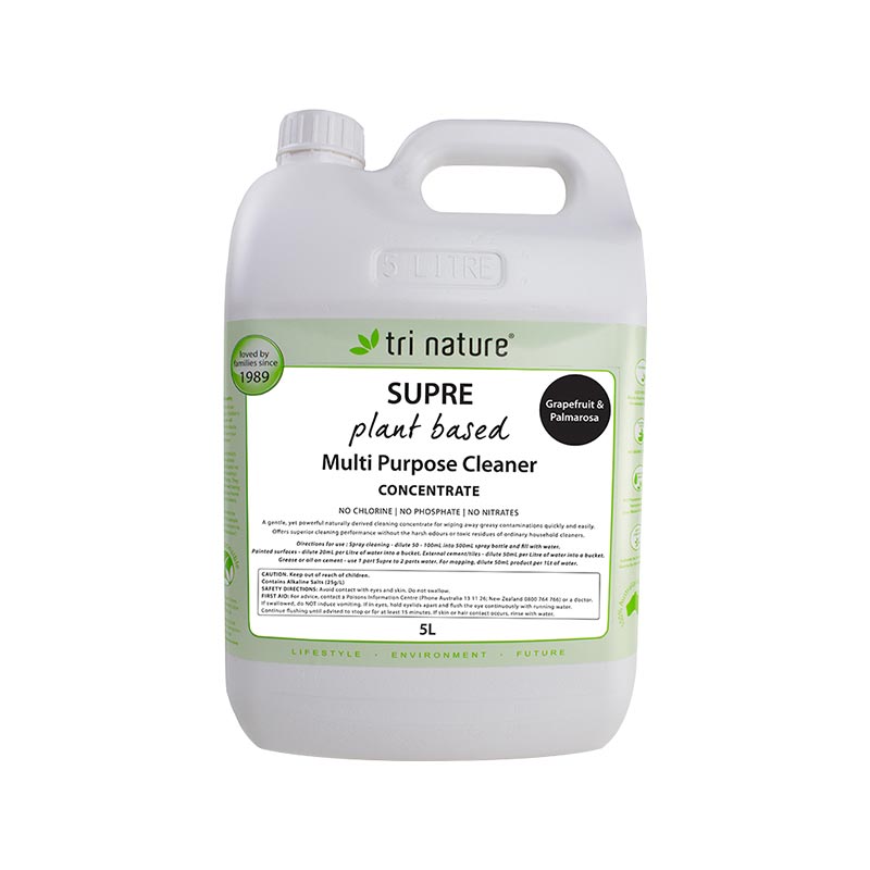 Tri Nature Supre Grapefruit & Palmarosa Multi Purpose Cleaner Concentrate Bulk with pump 5L