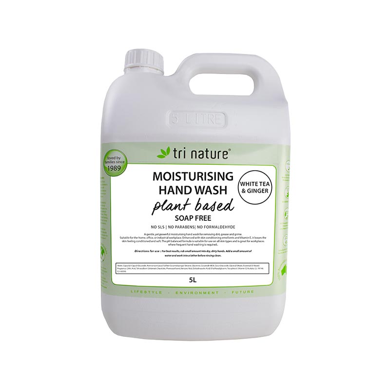 Tri Nature Moisturising Hand Wash White Tea & Ginger Bulk with pump 5L