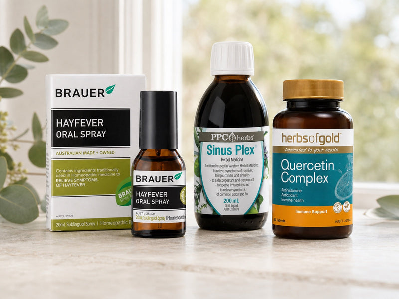 Oral spray, herbal liquid and tablet products compared in a calm Australian spring setting