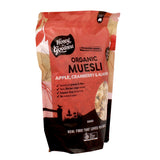 Honest to Goodness Organic Apple Cranberry and Almond Muesli 500g side view