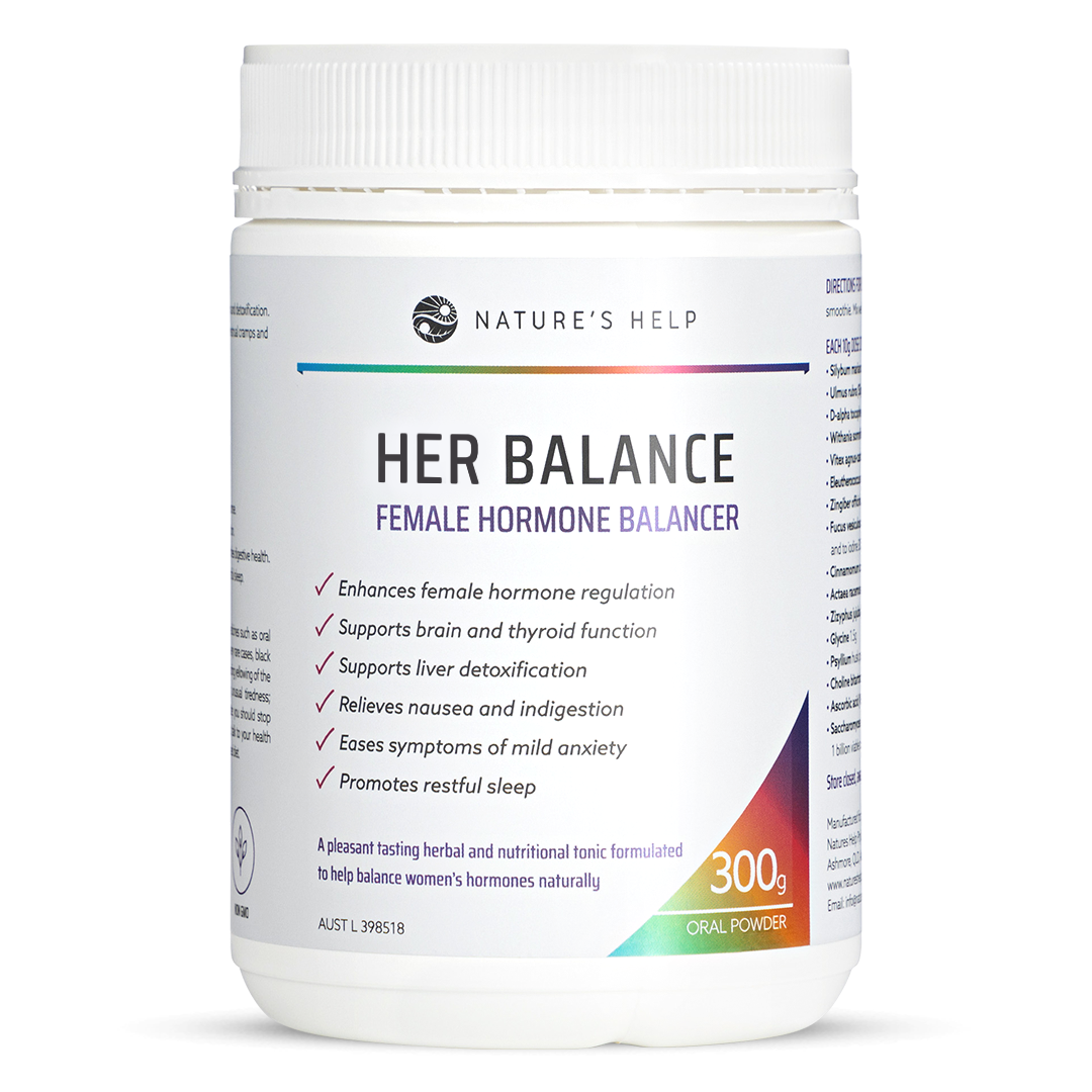 Nature's Help Her Balance Female Hormone Balancer 300g front label.