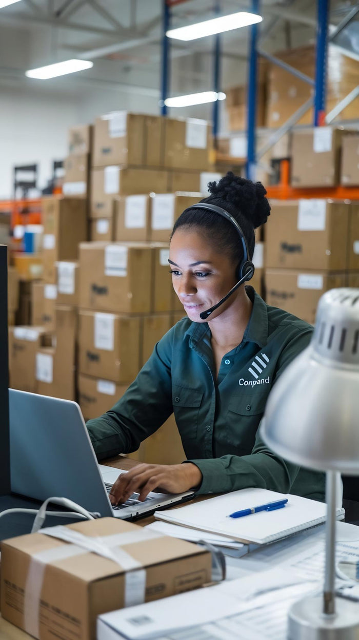 Customer support team in NSW warehouse providing product advice