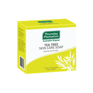 Thursday Plantation Tea Tree Skin Care Soap Bar 3 x 125G Pack front pack