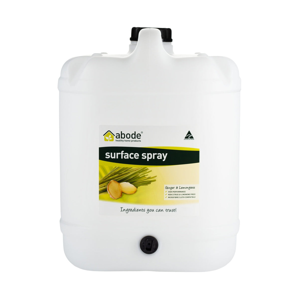 Abode Surface Spray Ginger & Lemongrass 15L Drum product packshot