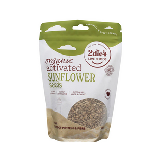2die4 Live Foods Activated Organic Sunflower Seeds 300g front pack