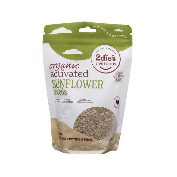 2die4 Live Foods Activated Organic Sunflower Seeds 300g