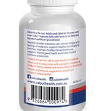 Cabot Health Thyroid Health 60 capsules rear label with directions, warnings and barcode