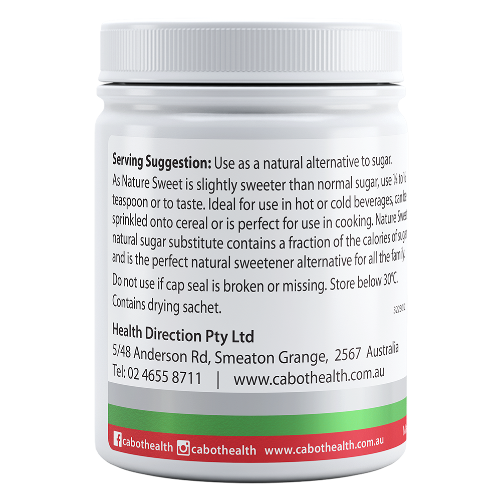 Cabot Health Nature Sweet (100% Natural Sugar Substitute) 100g