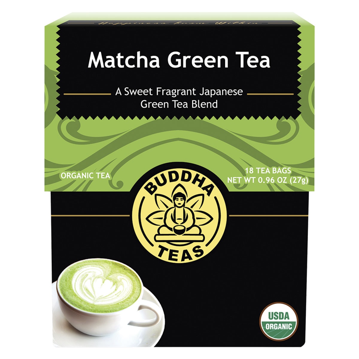 Buddha Teas Organic Matcha Green Tea 18 Tea Bags