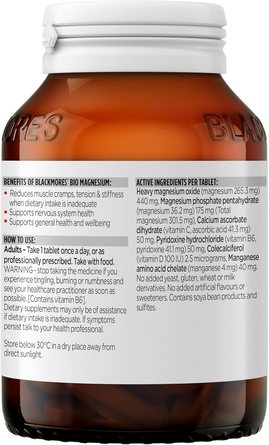 Blackmores Bio Magnesium 100 Tablets