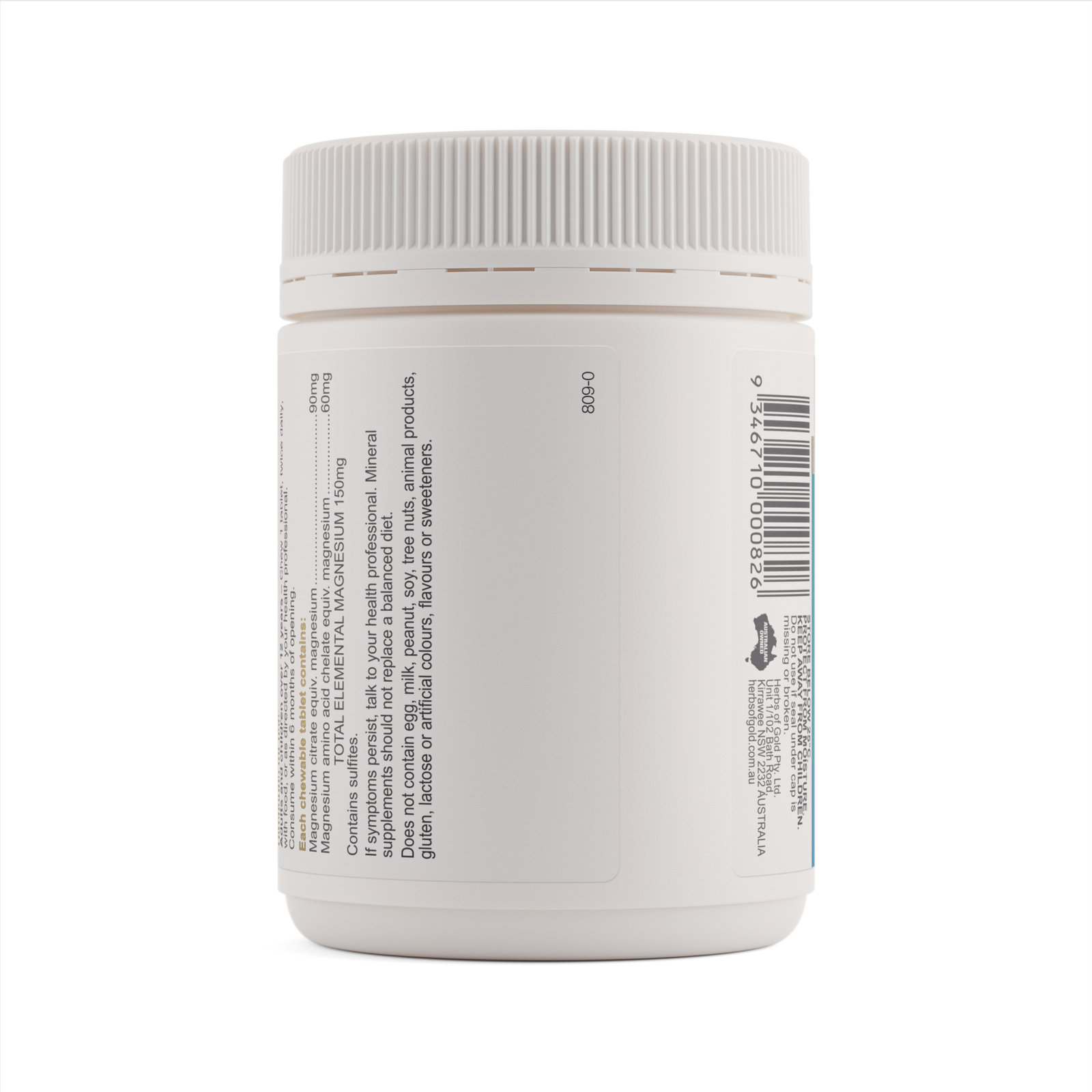 Herbs of Gold Magnesium Chewable Raspberry 60 Tablets image 5
