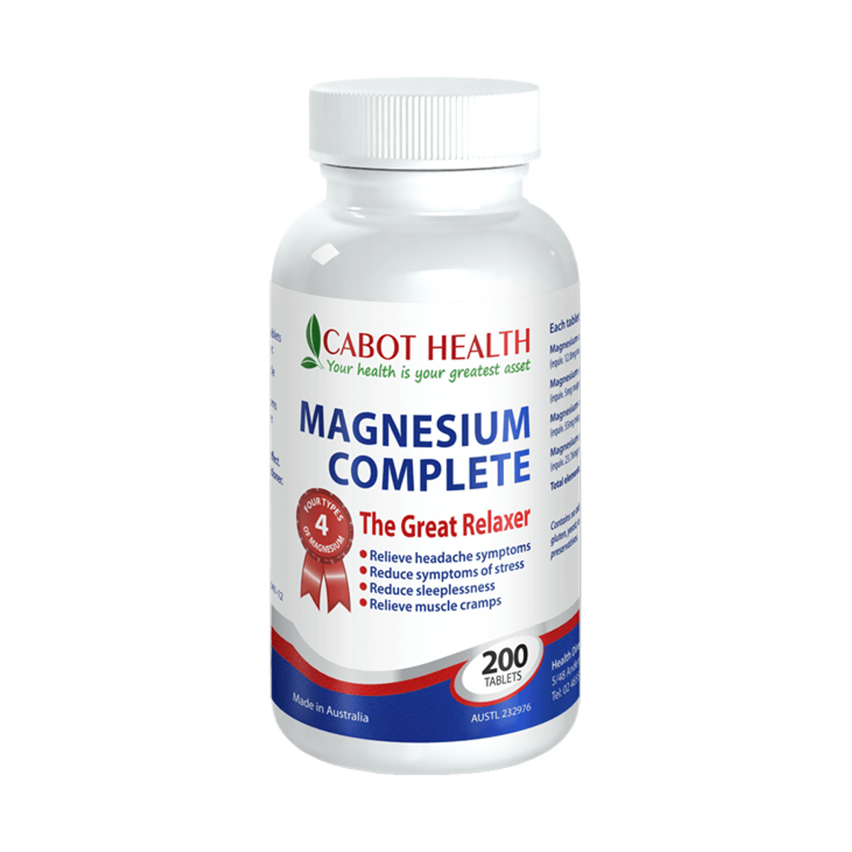Cabot Health Magnesium Complete BN404983002 product packshot