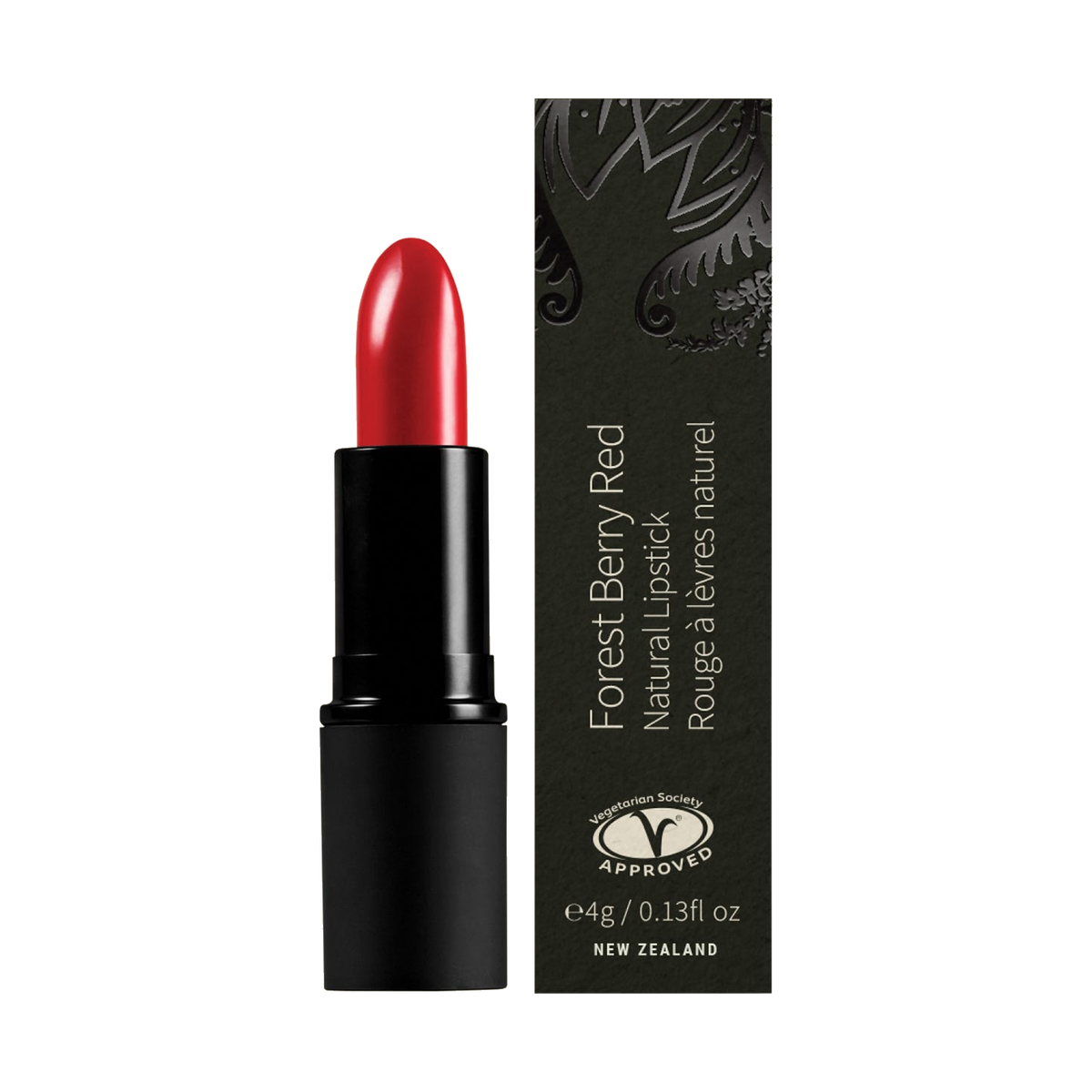 Antipodes Forest Berry Red Natural Lipstick 4g with box