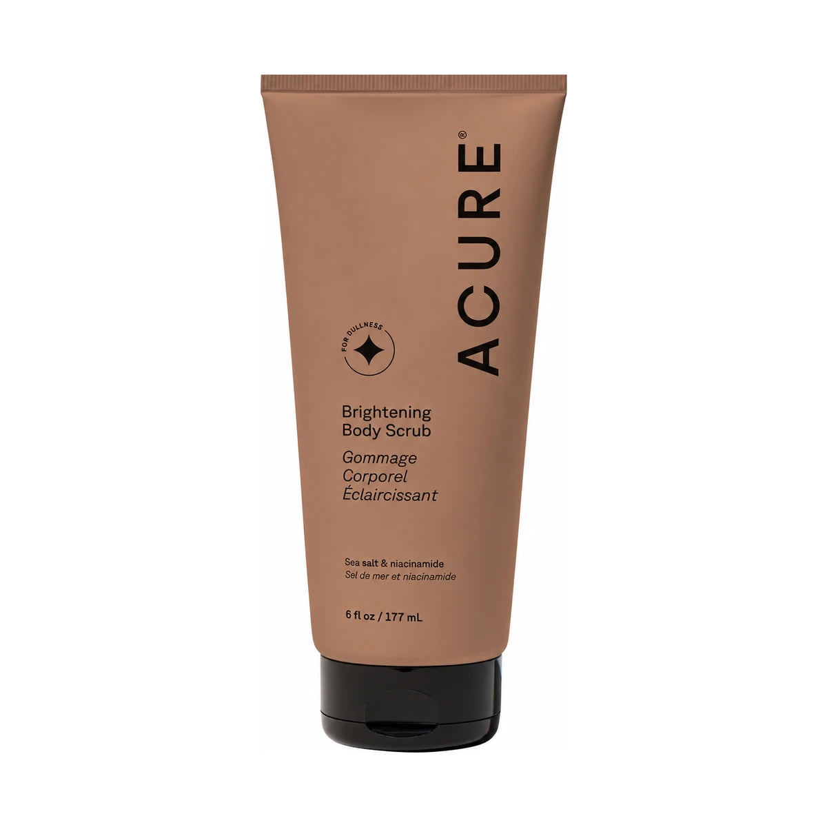 Acure Brightening Body Scrub 177ml front pack
