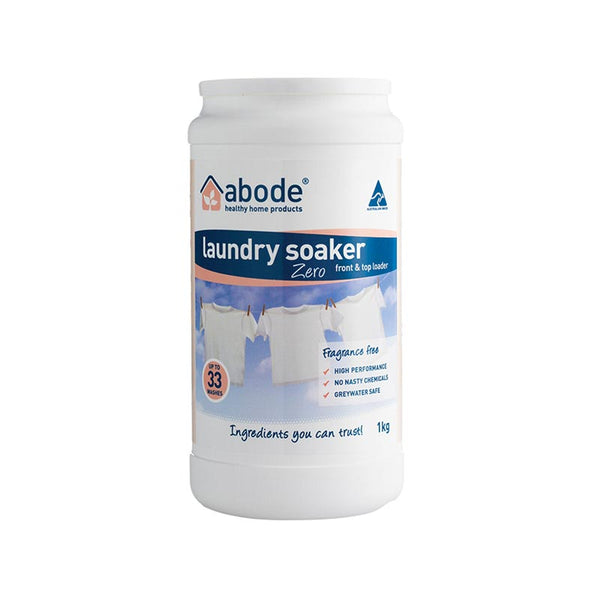 Abode Front & Top Loader Laundry Soaker Zero Fragrance Free 1kg