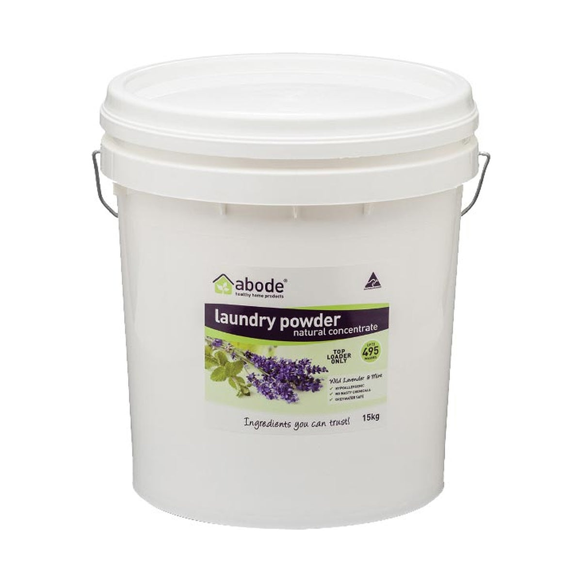 Abode Front & Top Loader Lavender & Mint Laundry Powder 15kg product packshot