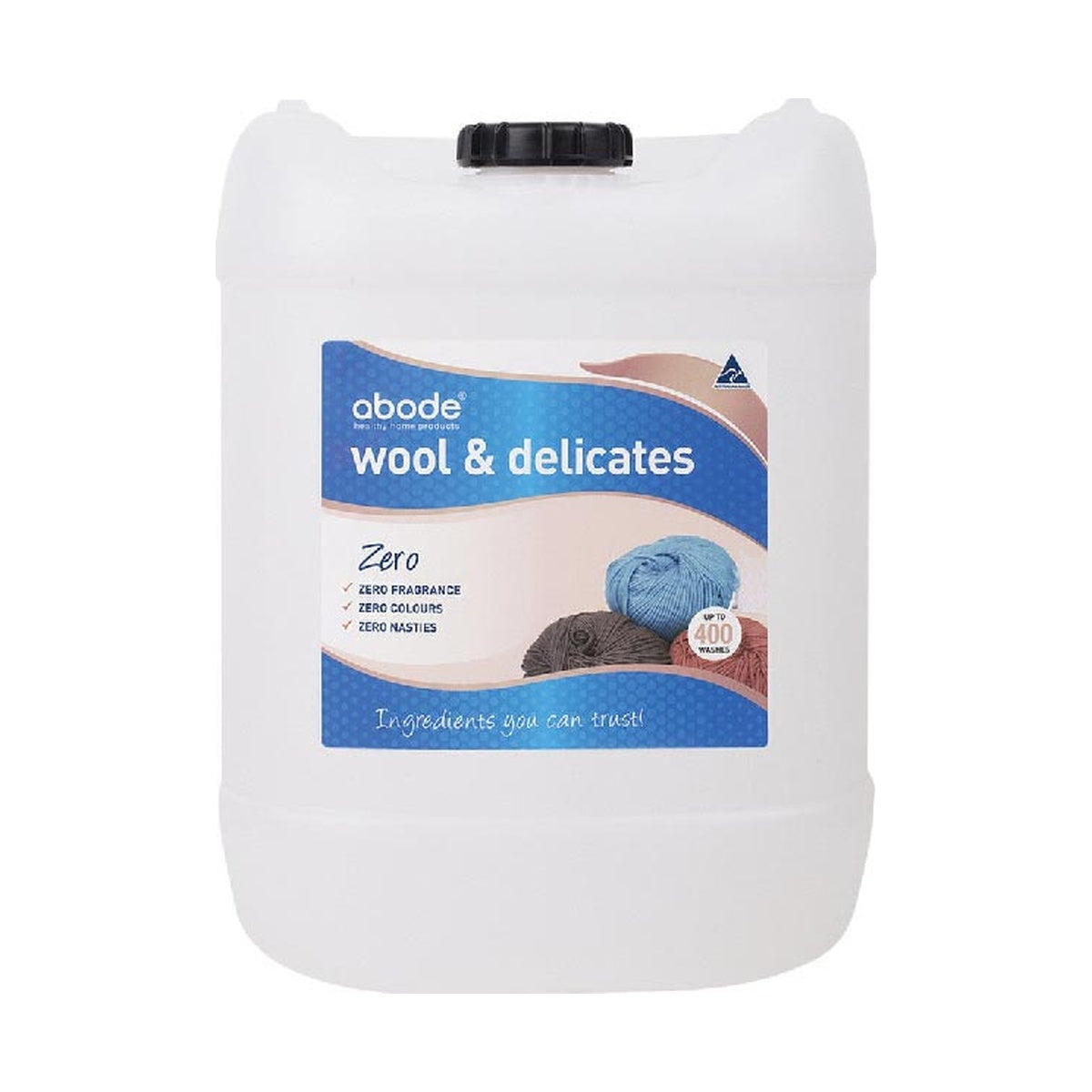 Abode Wool Wash ZERO Fragrance Free 15L product packshot
