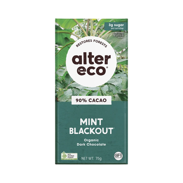 Alter Eco Chocolate Organic Dark Mint Blackout 75g