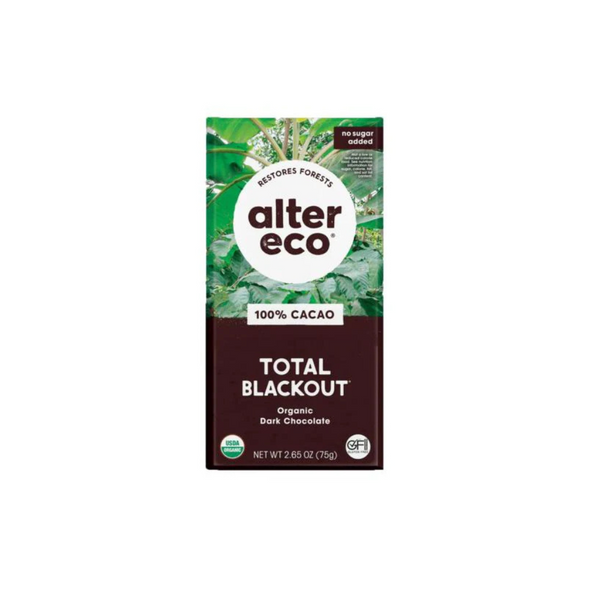 Alter Eco Chocolate Organic Dark Total Blackout 75g