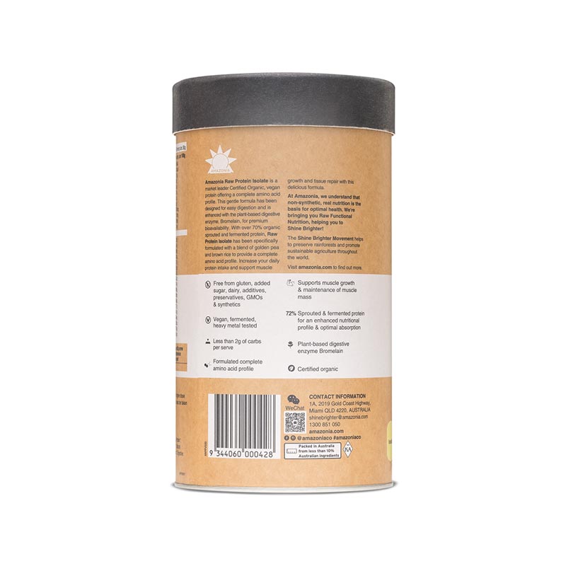 Amazonia Raw Protein Isolate Vanilla 500g