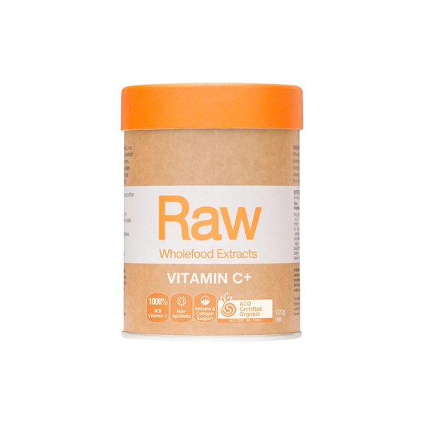 Amazonia Raw Wholefood Extracts Organic Vitamin C+ (Passionfruit Flavour) 120g
