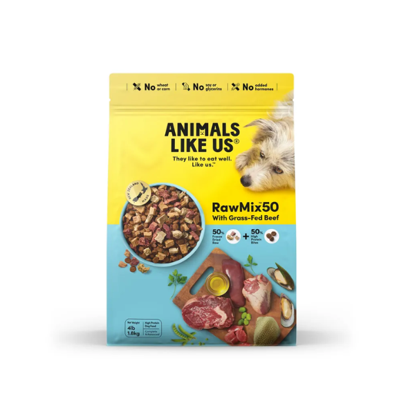 Animals Like Us RawMix50 with Grass-Fed Beef Dog Food