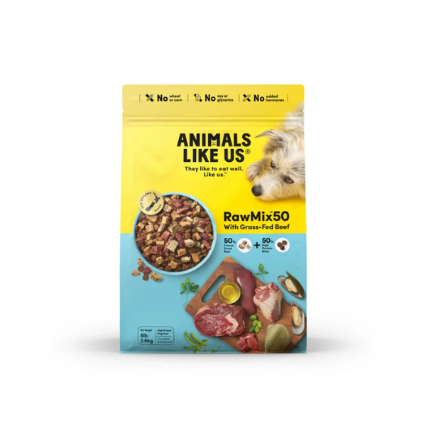 Animals Like Us RawMix50 with Grass-Fed Beef Dog Food