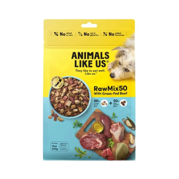 Animals Like Us RawMix50 with Grass-Fed Beef Dog Food
