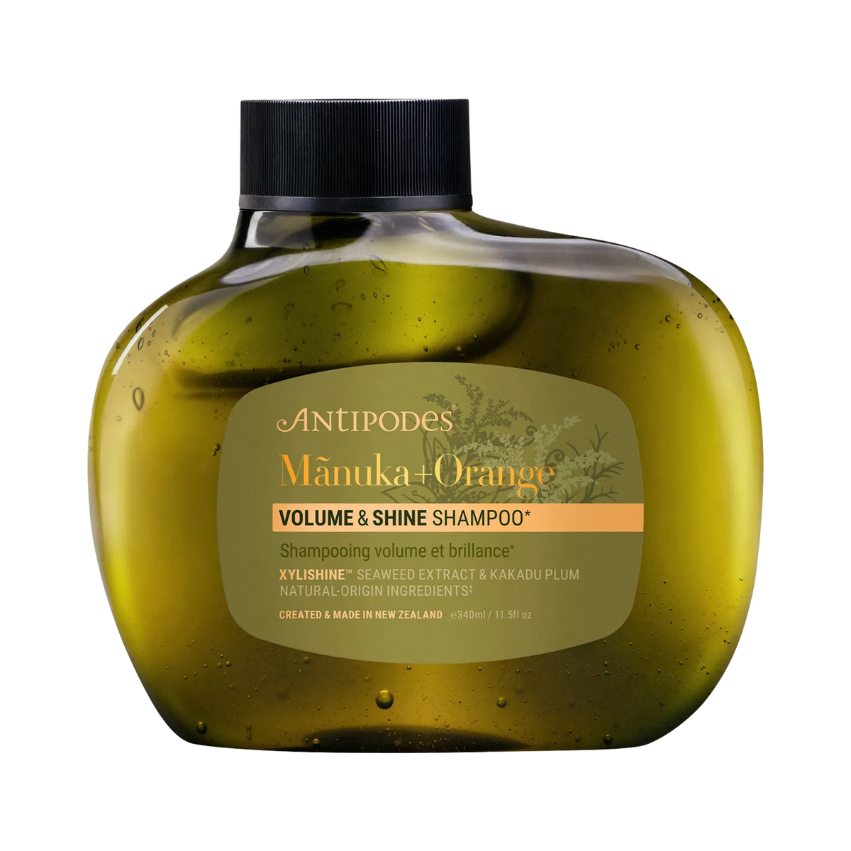 Antipodes Manuka + Orange Volume & Shine Shampoo 340ml front packshot