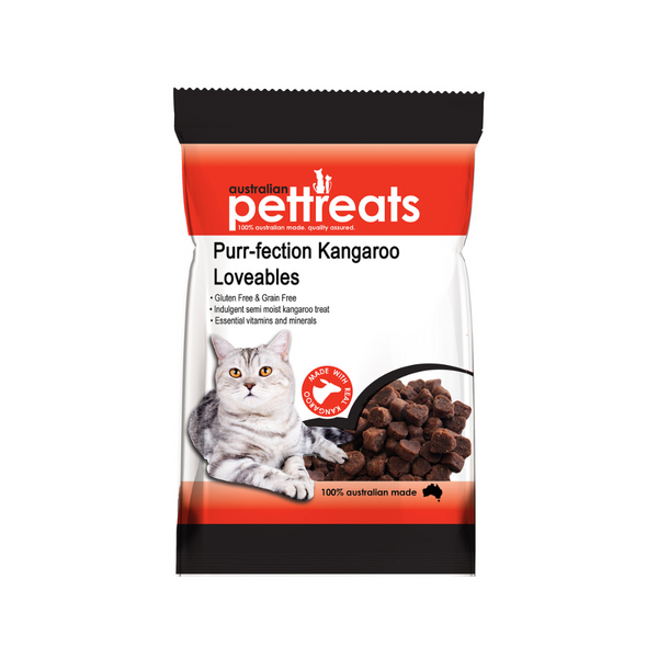 Australian Pettreats Purr-fection Kangaroo Loveables Treat For Cats 80g