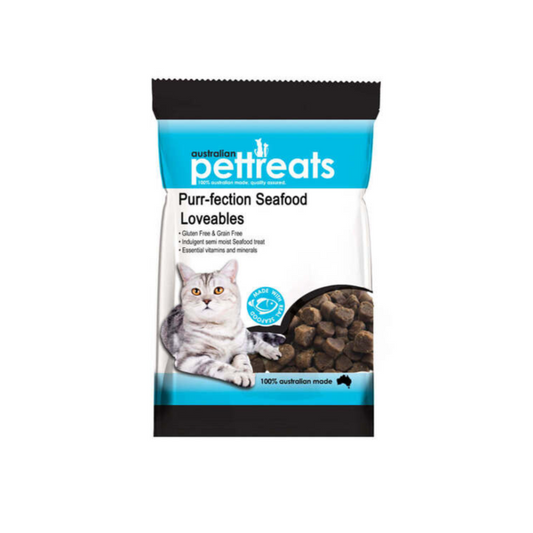 Australian Pettreats Purr-fection Seafood Loveables Treat For Cats 80g