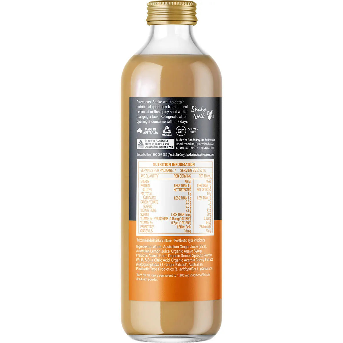 Buderim BioActive Ginger Plus Immunity Shot 350ml