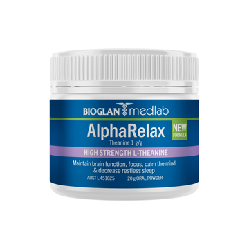 Bioglan Medlab AlphaRelax High Strength L-Theanine Oral Powder 20g