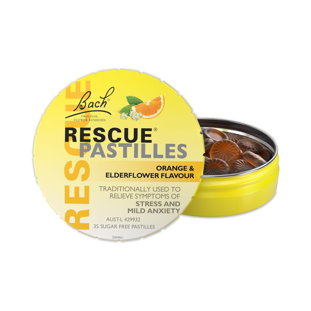 Bach Rescue Remedy Pastilles Orange and Elderflower Original 50g