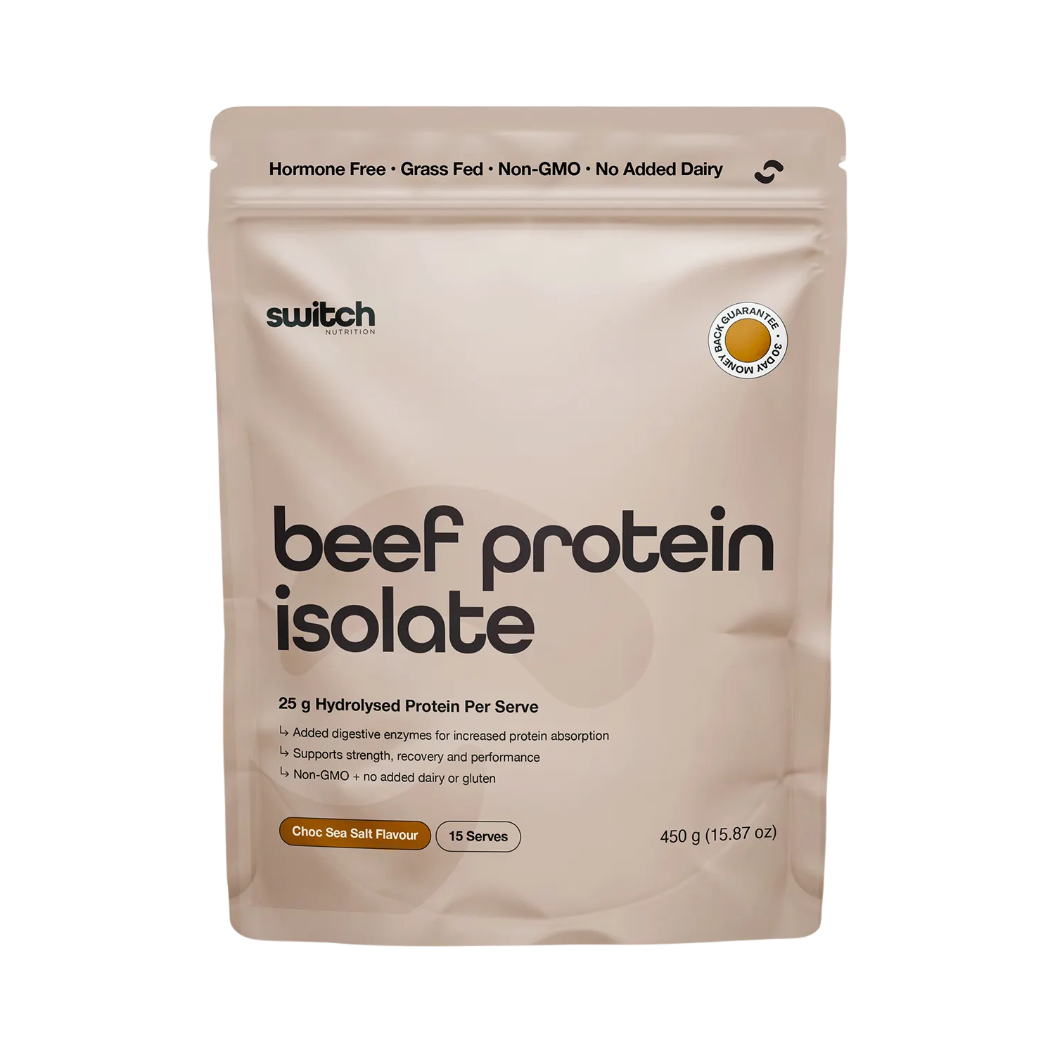 Switch Nutrition Beef Protein Isolate 450g Chocolate Sea Salt